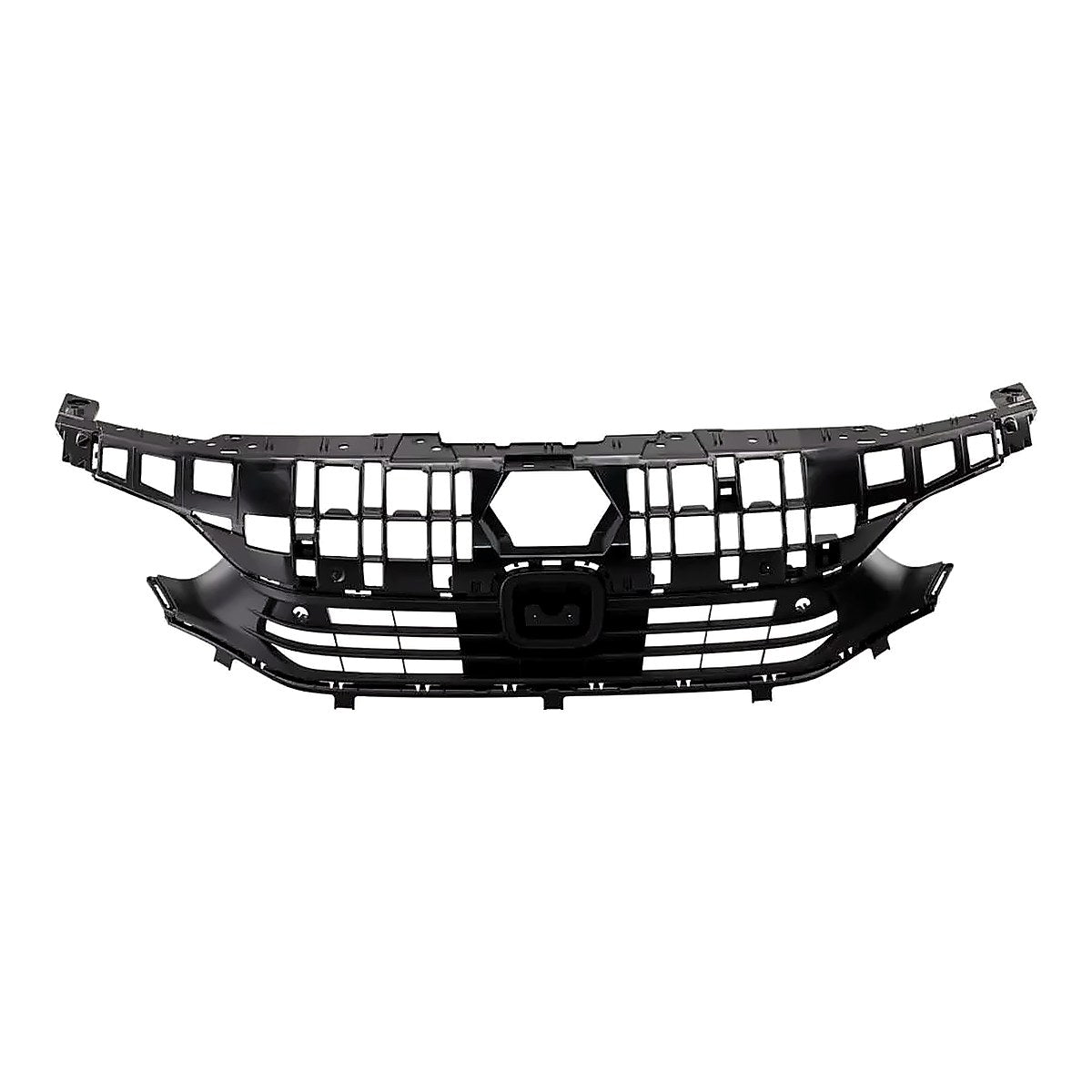 2022-2024 Honda Civic_Sedan Grille Front Textured Black With Park Assist Sensor Without Emblem Exclude Si – Front View (HO1200254)
