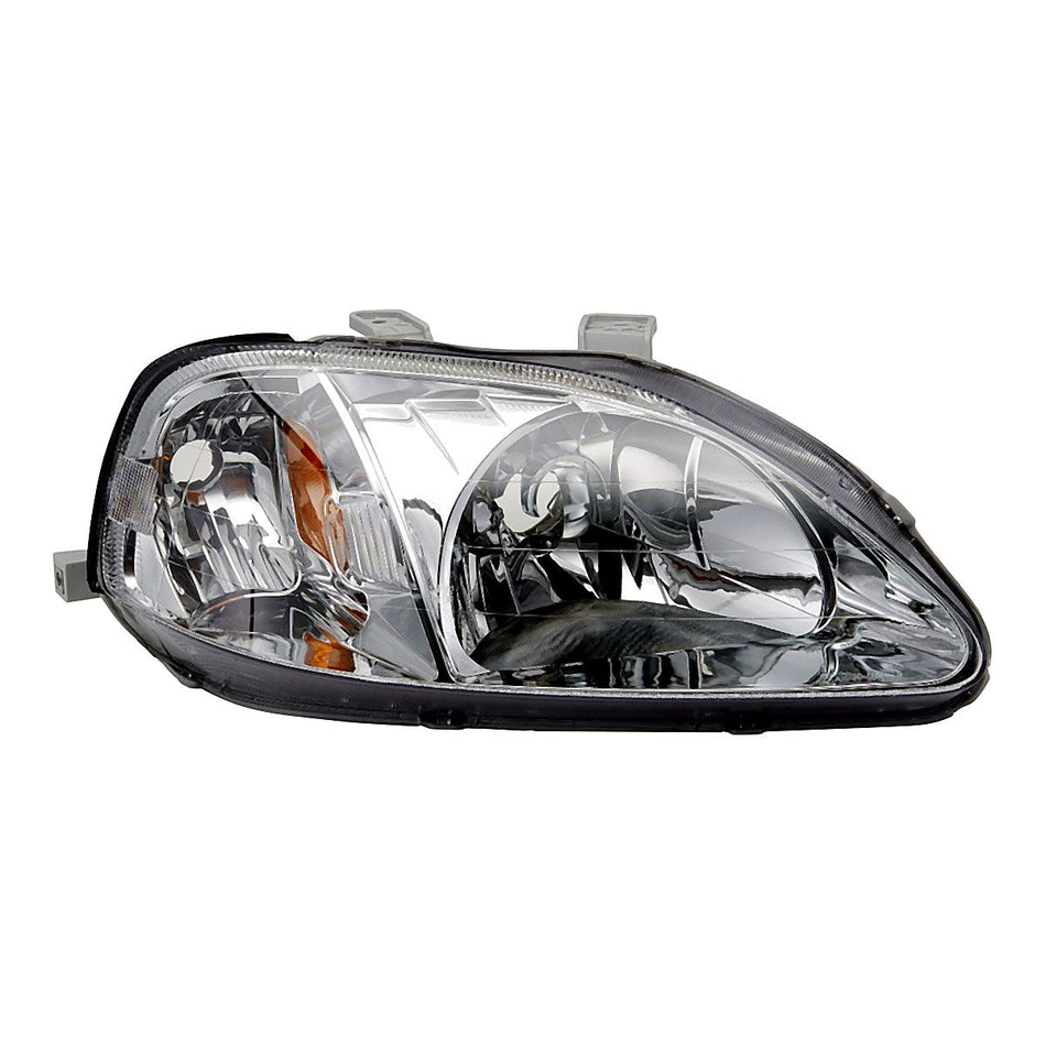 1999-2000 Honda Civic Hatchback Headlight Passenger Side - product view, Part HO2503113
