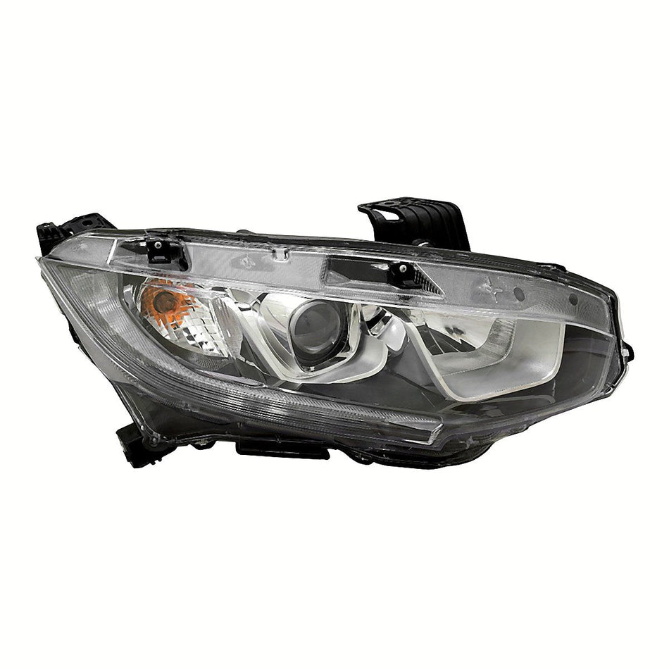 Front View - 2016-2019 Honda Civic Headlight Assembly Passenger Side RH High Quality HO2503173