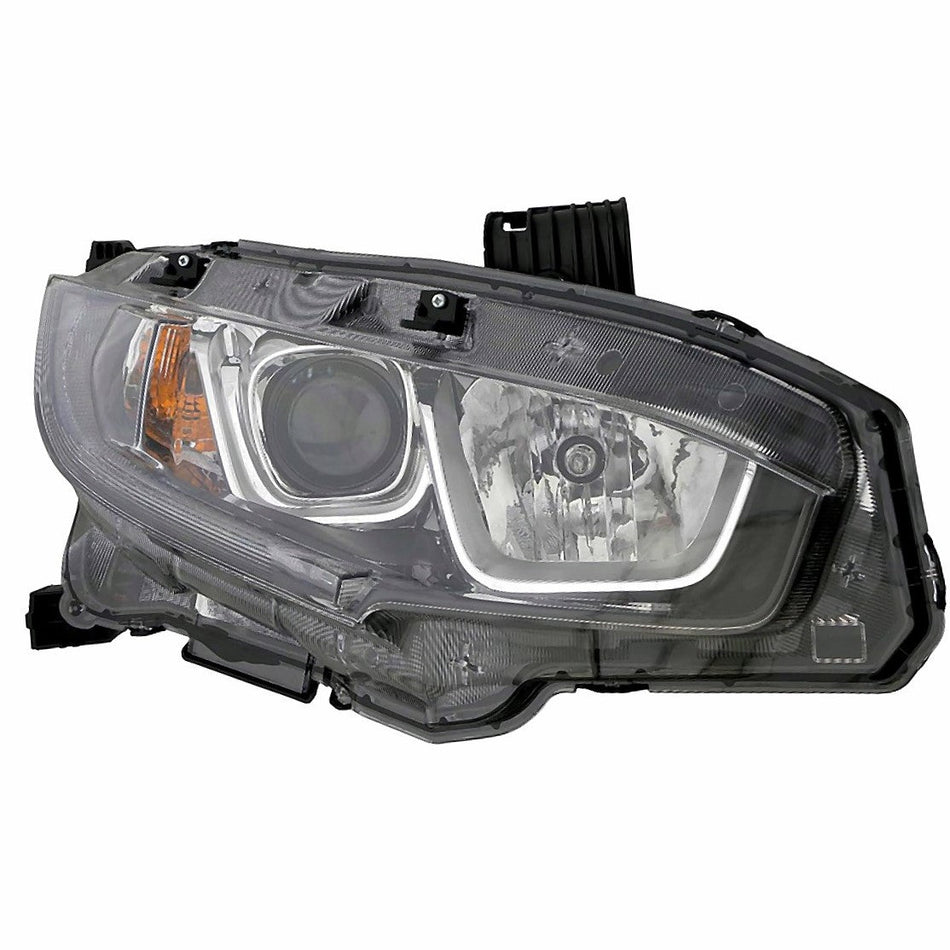 Side View - 2016-2019 Honda Civic Headlight Assembly Passenger Side RH High Quality HO2503173