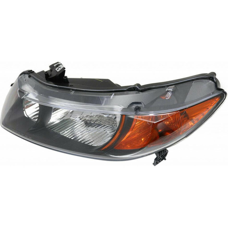 2006-2008 Honda Civic_Coupe Headlight Driver Side Black Housing 