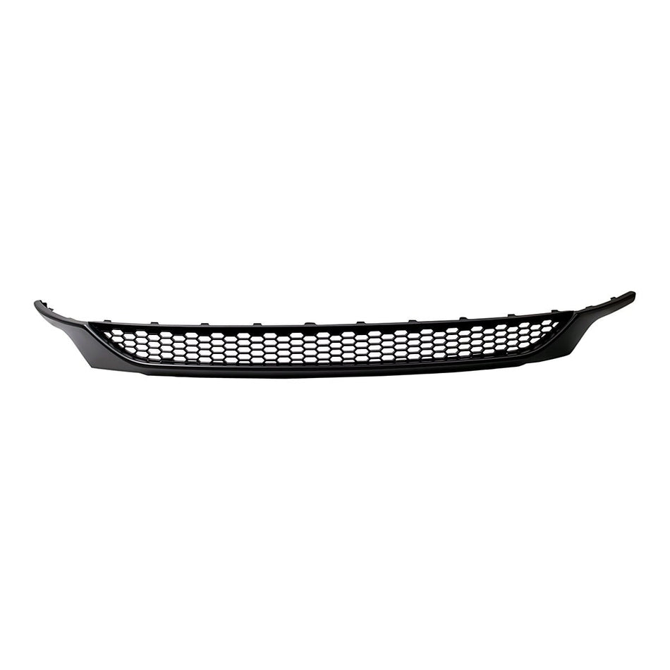 2015-2017 Hyundai Sonata Grille Lower Painted Black With Silver Gry Molding Mesh Type Sport Model – Front View (HY1036121)