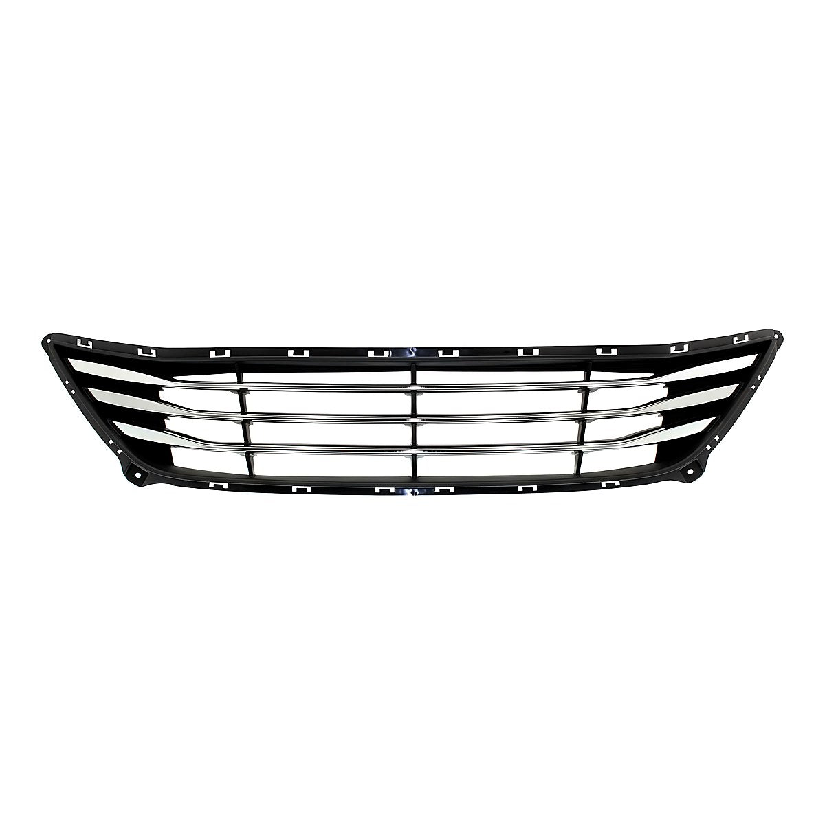 2014-2016 Hyundai Elantra_Sedan Grille Lower Black With Smoke Chrome Bar Trim Usa Built Model – Front View (HY1036140)