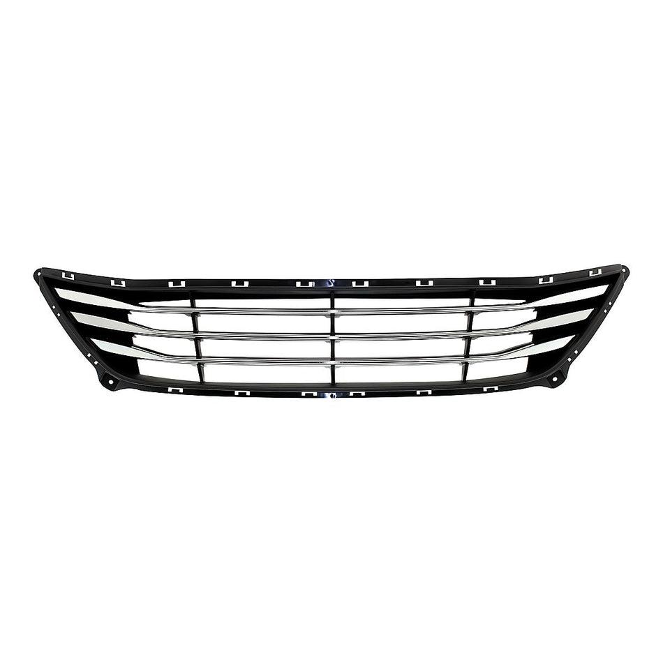 2014-2016 Hyundai Elantra_Sedan Grille Lower Black With Smoke Chrome Bar Trim Usa Built Model – Front View (HY1036140)