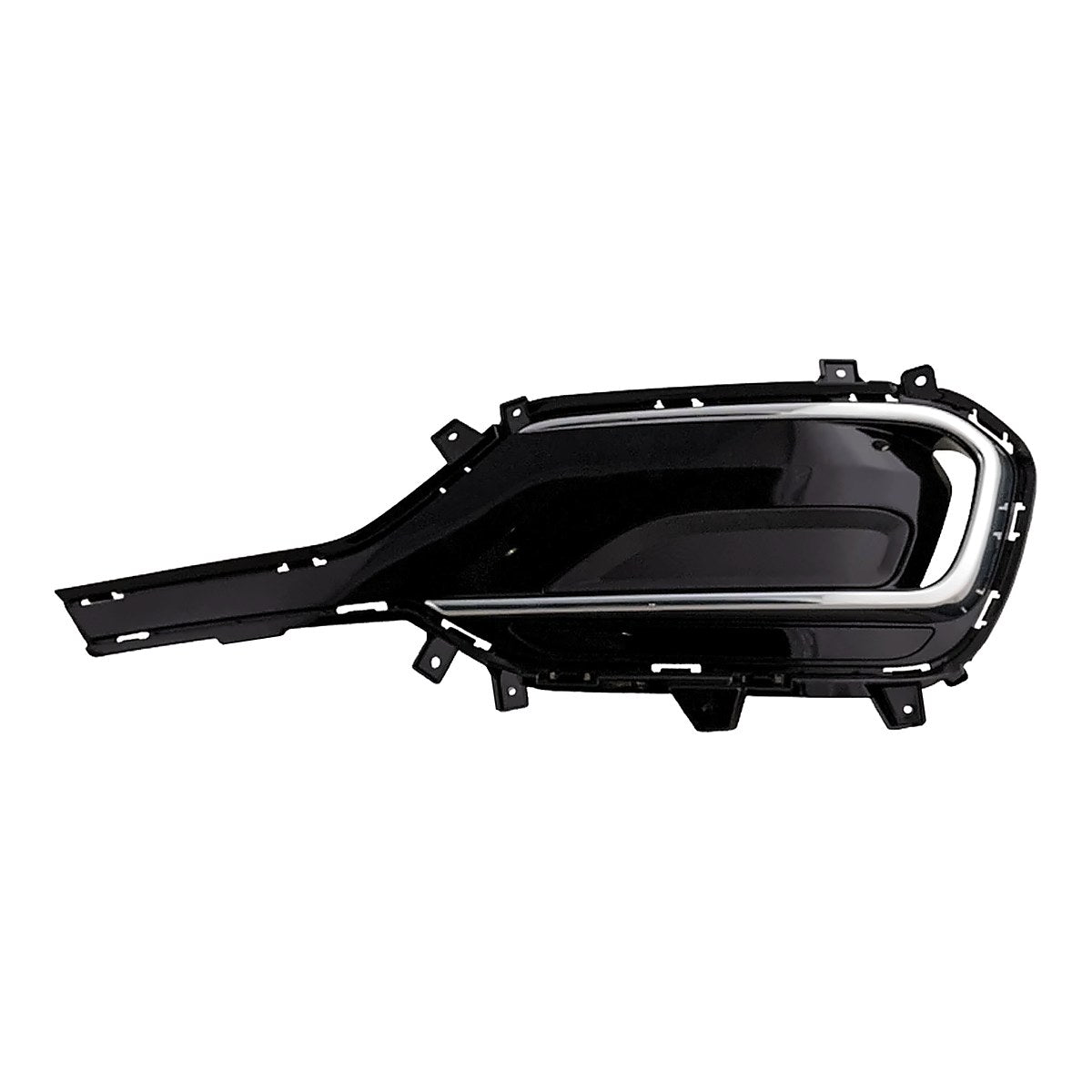2017-2018 Hyundai Santa_Fe_Sport Grille Driver Side Ptd Black/Silver With Hole Insert Sport – Front View (HY1038141)