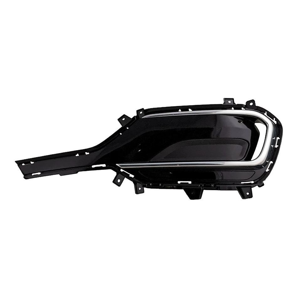 2017-2018 Hyundai Santa_Fe_Sport Grille Driver Side Ptd Black/Silver With Hole Insert Sport – Front View (HY1038141)