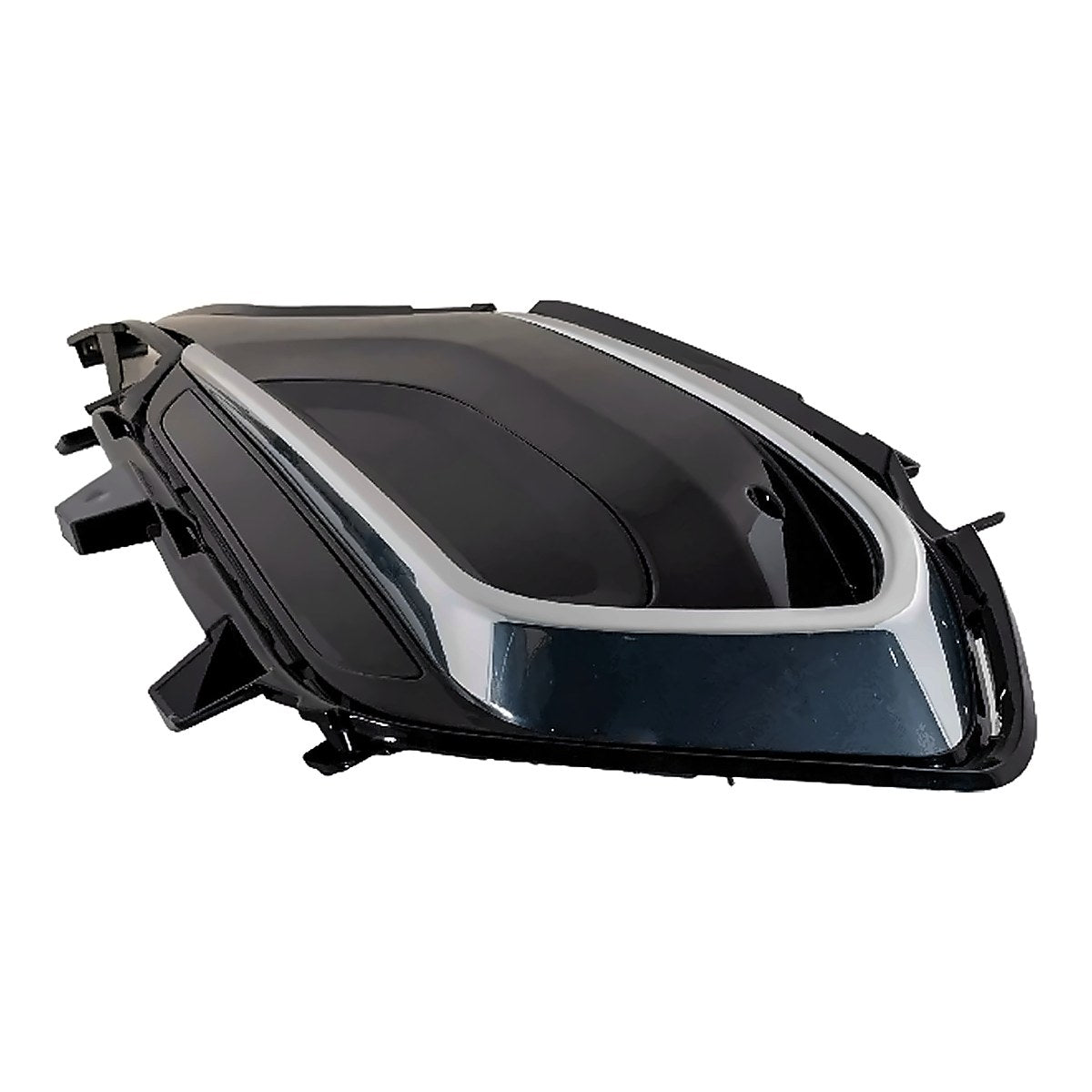 2017-2018 Hyundai Santa_Fe_Sport Grille Driver Side Ptd Black/Silver With Hole Insert Sport – Side View (HY1038141)
