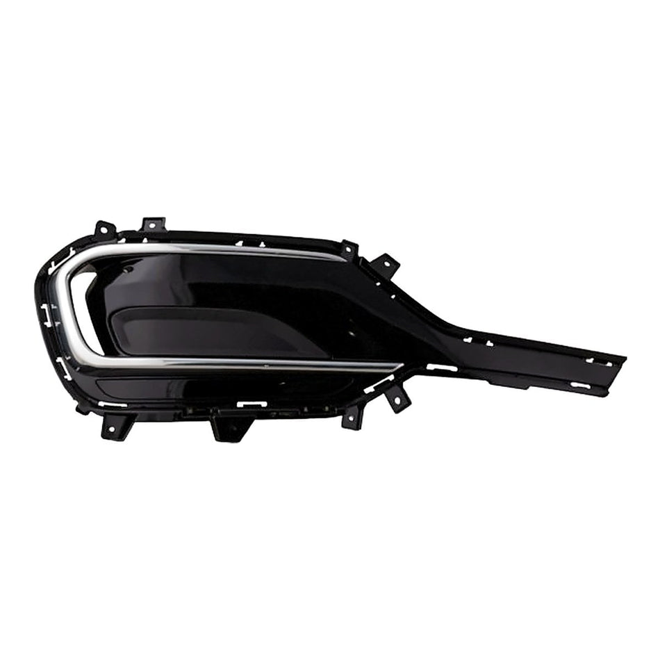 2017-2018 Hyundai Santa_Fe_Sport Grille Passenger Side Ptd Black/Silver With Hole Insert Sport – Front View (HY1039141)