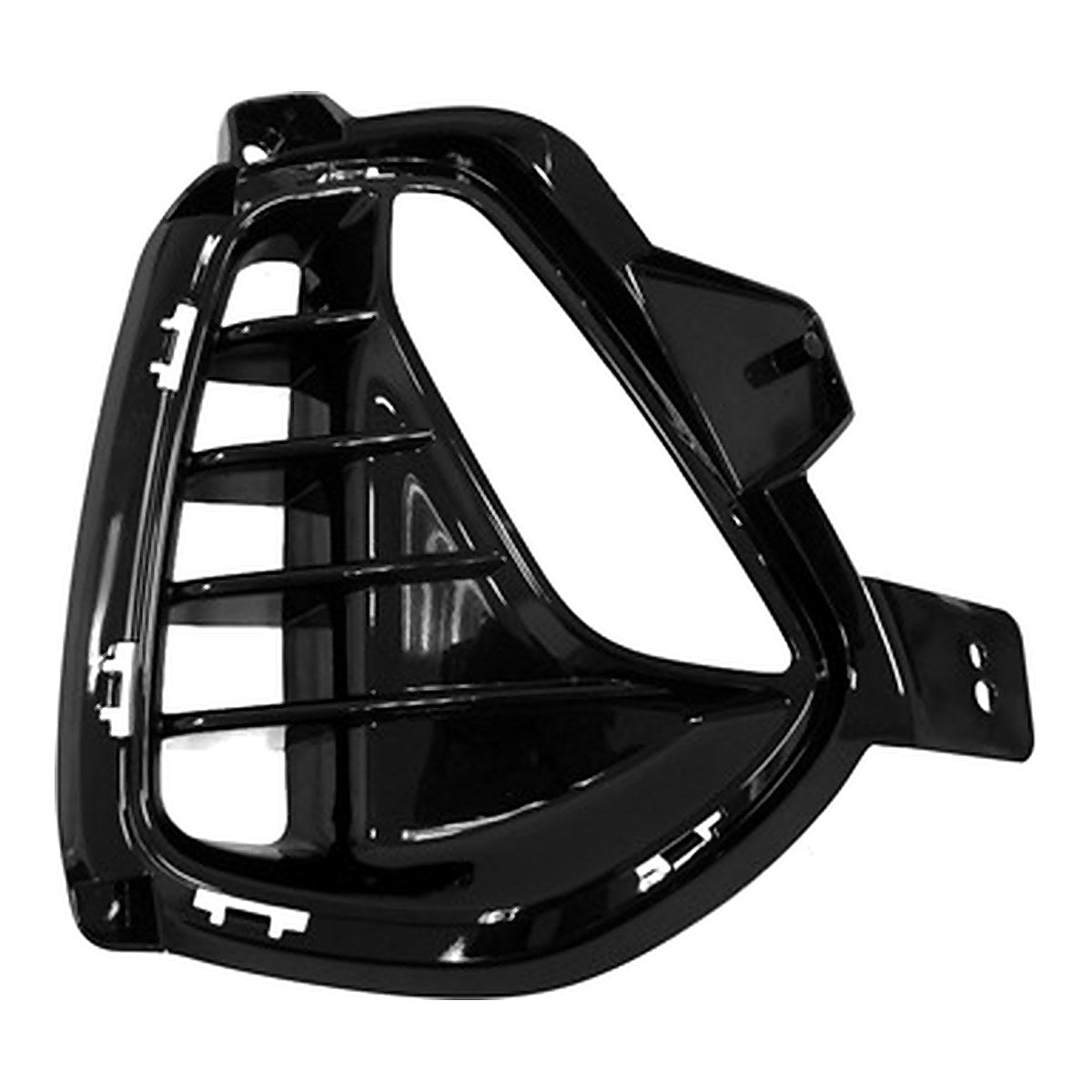 2018-2020 Hyundai Elantra_Gt Fog Light Bezel Front Passenger Side Bight Black Finish Without N-Line – Front View (HY1039153)