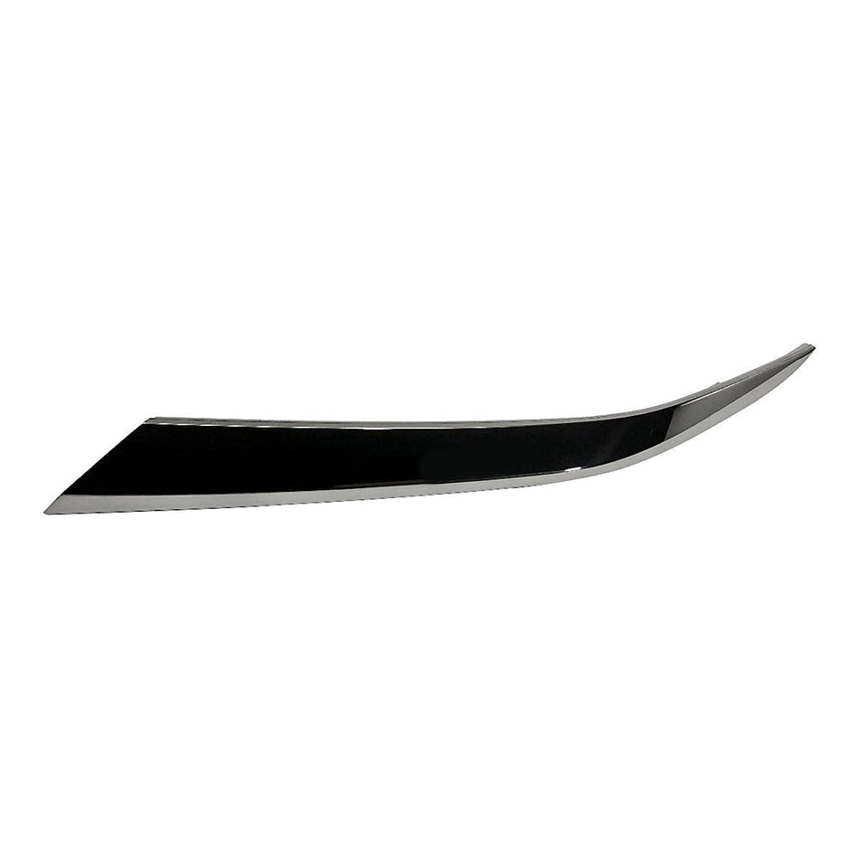 2019-2020 Hyundai Santa_Fe Bumper Moulding Front Driver Side Smoked Chrome Finish(Extension To Moulding Above Grille)_HY1046115