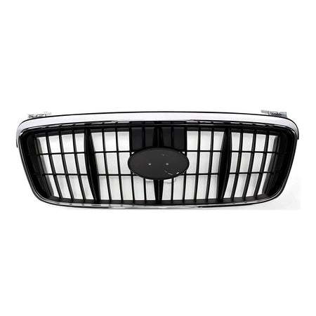 2001-2003 Hyundai Elantra Grille Chrome/Black – Front View (HY1200117)