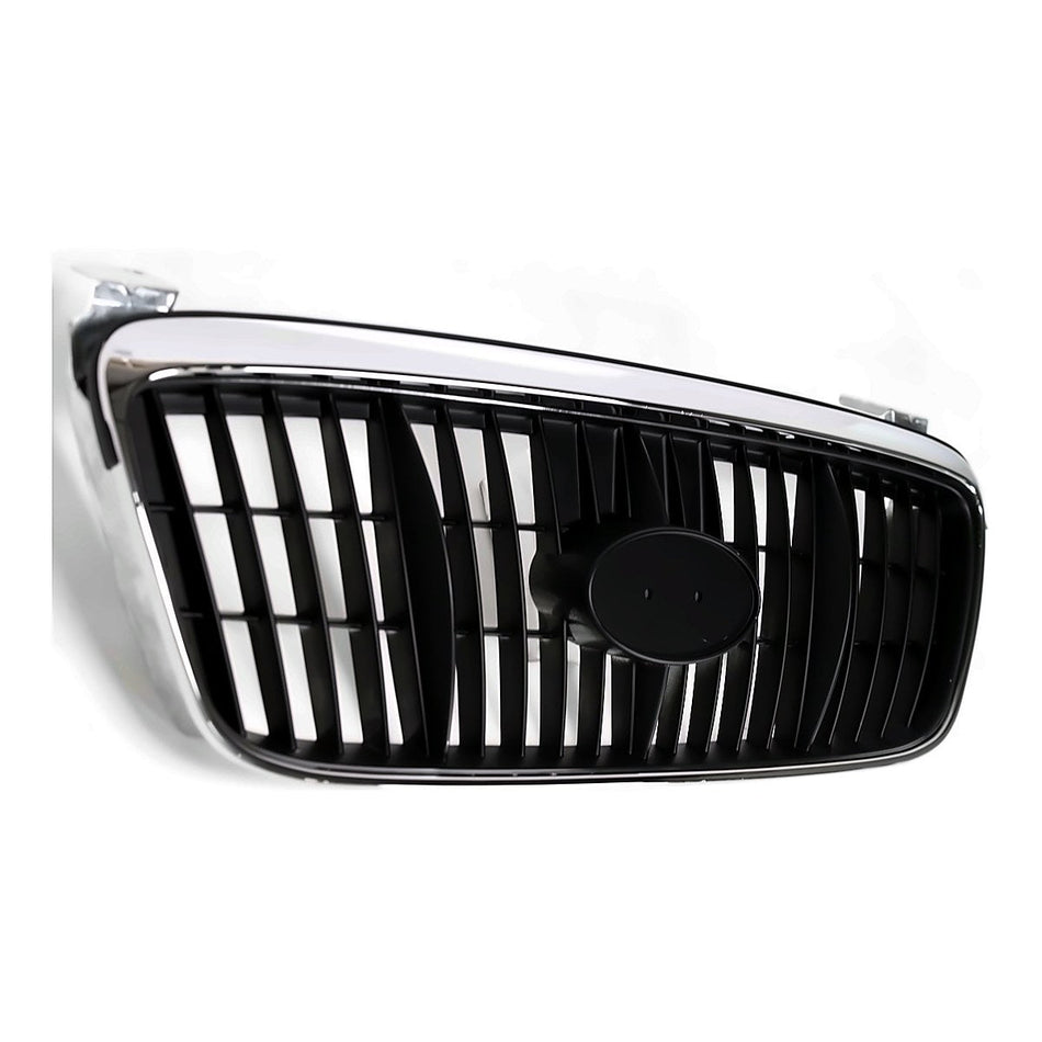 2001-2003 Hyundai Elantra Grille Chrome/Black – Side View (HY1200117)
