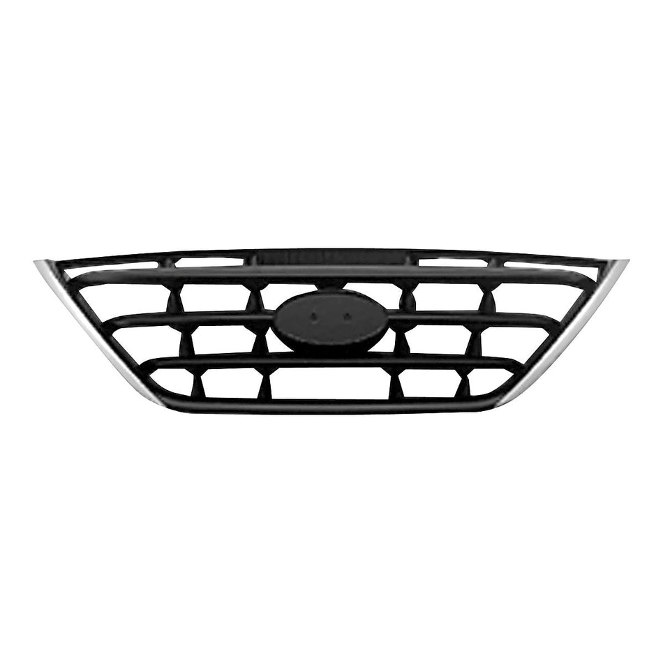 2004-2006 Hyundai Elantra Grille Chrome/Black – Front View (HY1200140)