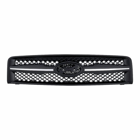 2005-2008 Hyundai Tucson Grille Chrome/Black – Front View (HY1200142)
