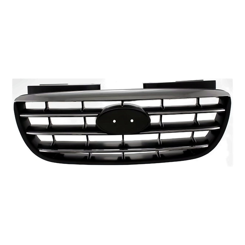 2007-2009 Hyundai Elantra Grille Chrome/Black – Front View (HY1200145)