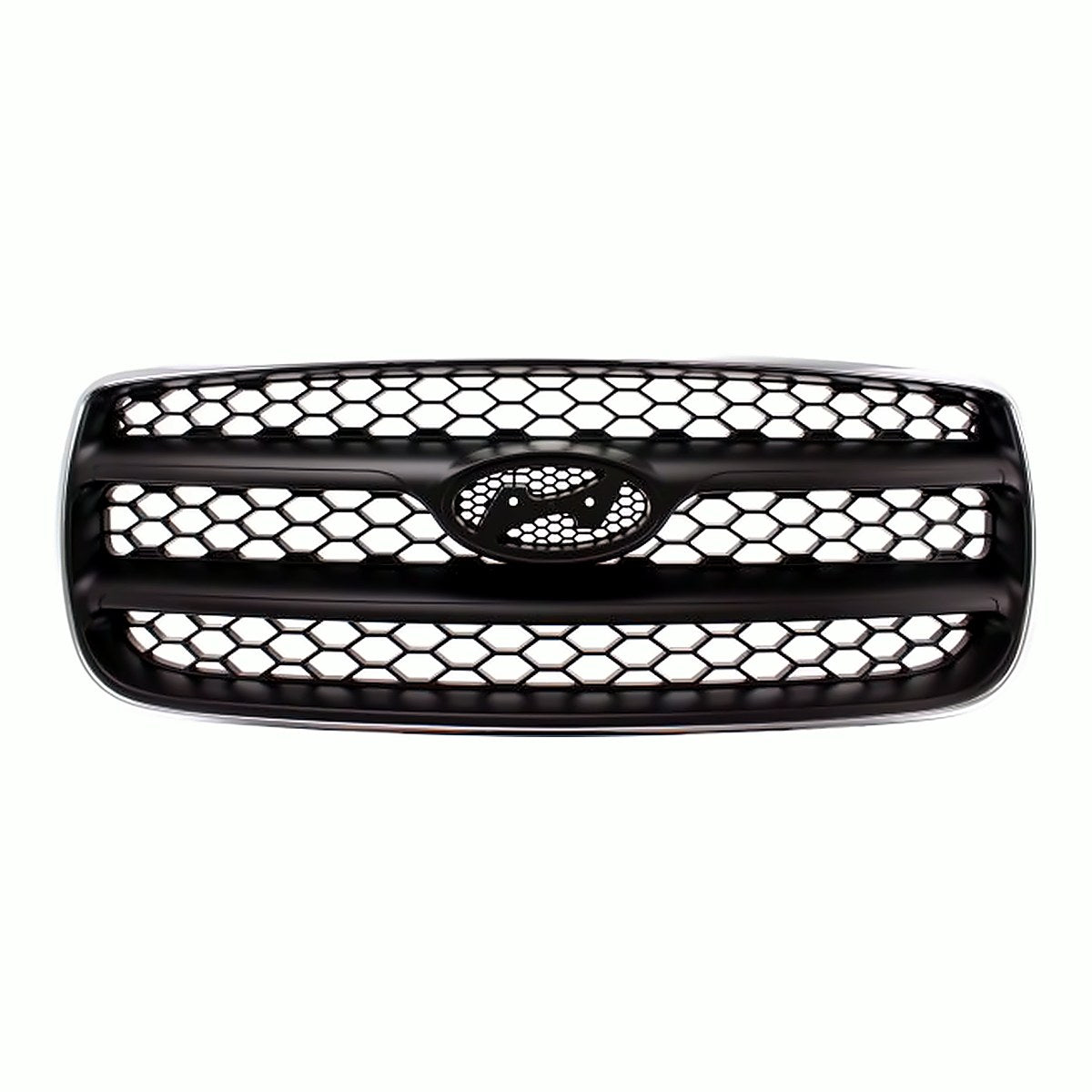 2007-2009 Hyundai Santa_Fe Grille Chrome/Black Gls-Gl-Se Model – Front View (HY1200146)