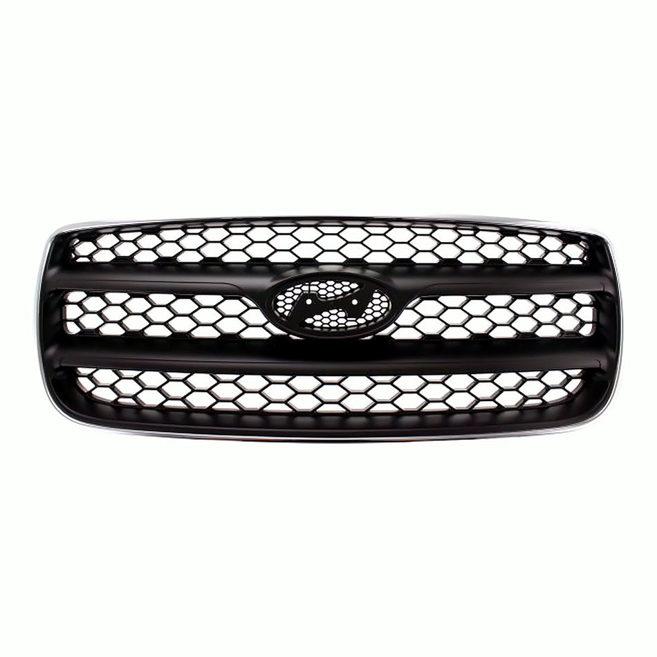 2007-2009 Hyundai Santa_Fe Grille Chrome/Black Gls-Gl-Se Model – Front View (HY1200146)