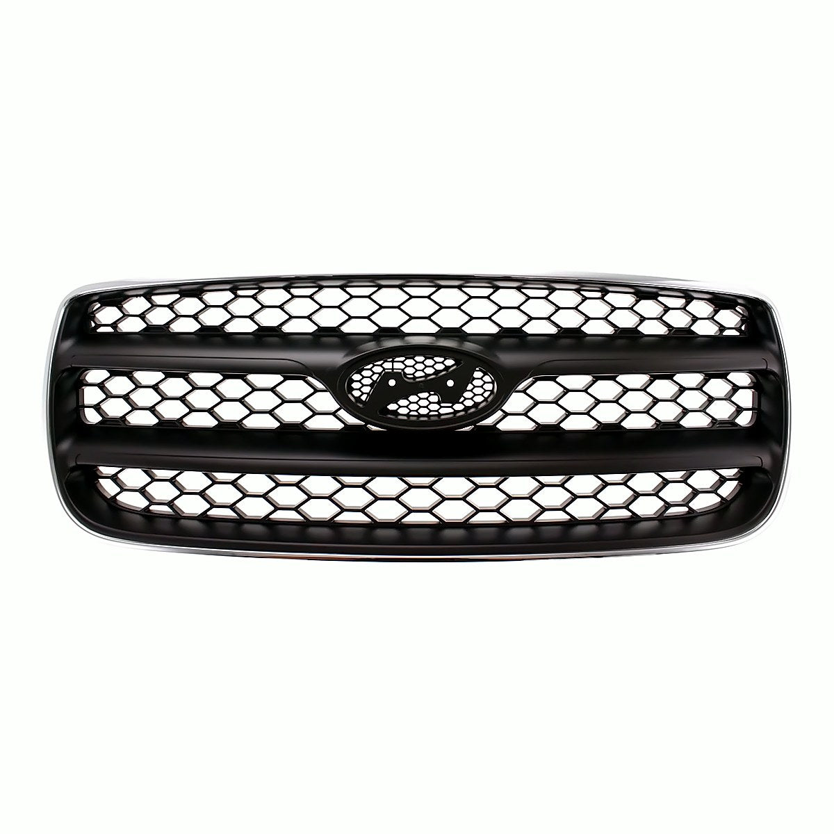 2007-2009 Hyundai Santa_Fe Grille Chrome/Black Ltd – Front View (HY1200147)