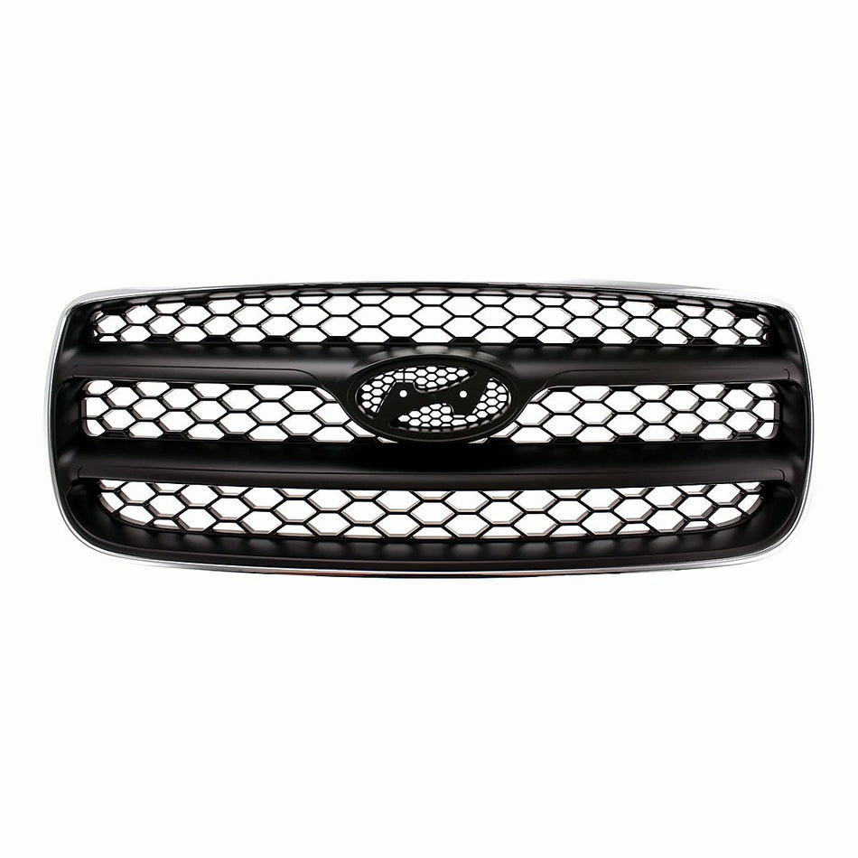 2007-2009 Hyundai Santa_Fe Grille Chrome/Black Ltd – Front View (HY1200147)