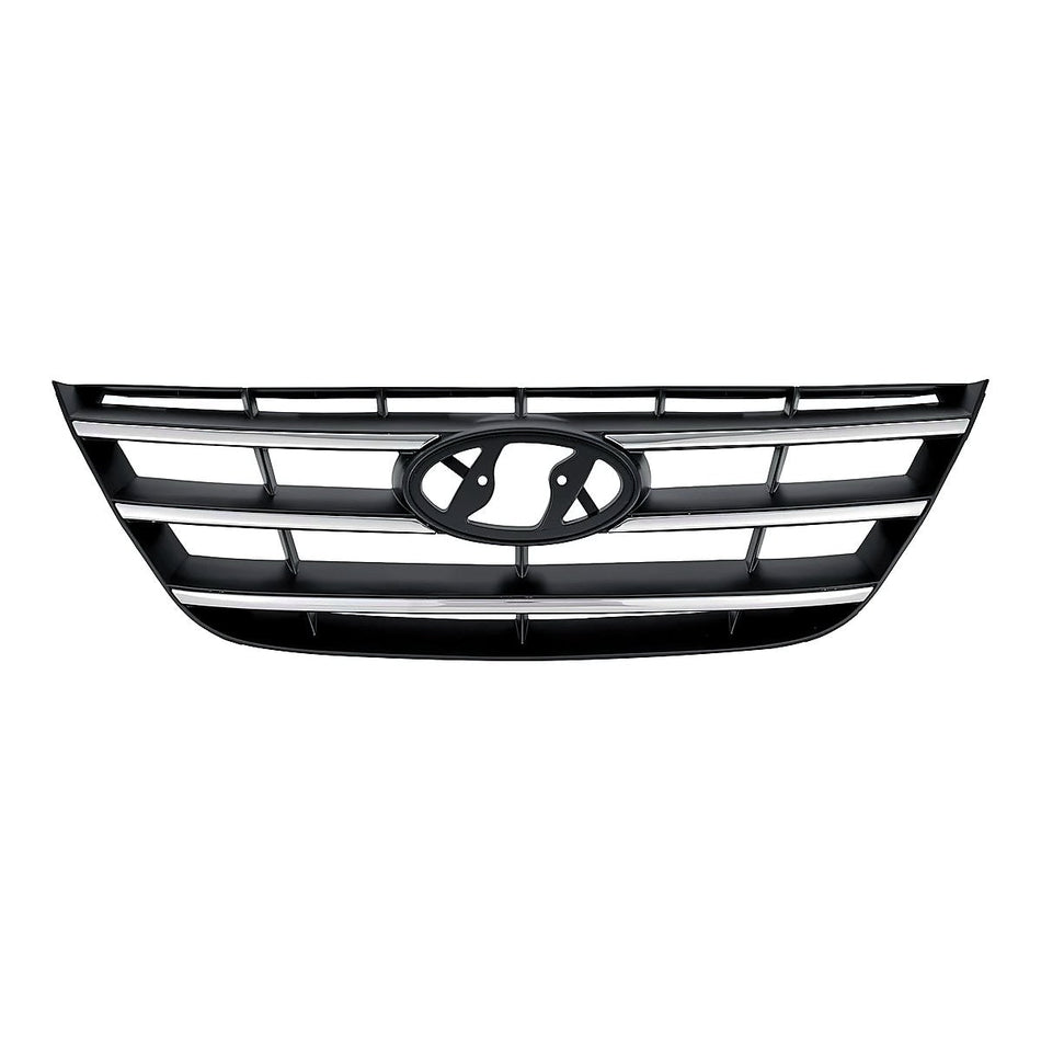 2009-2010 Hyundai Sonata Grille Chrome/Black – Front View (HY1200152)