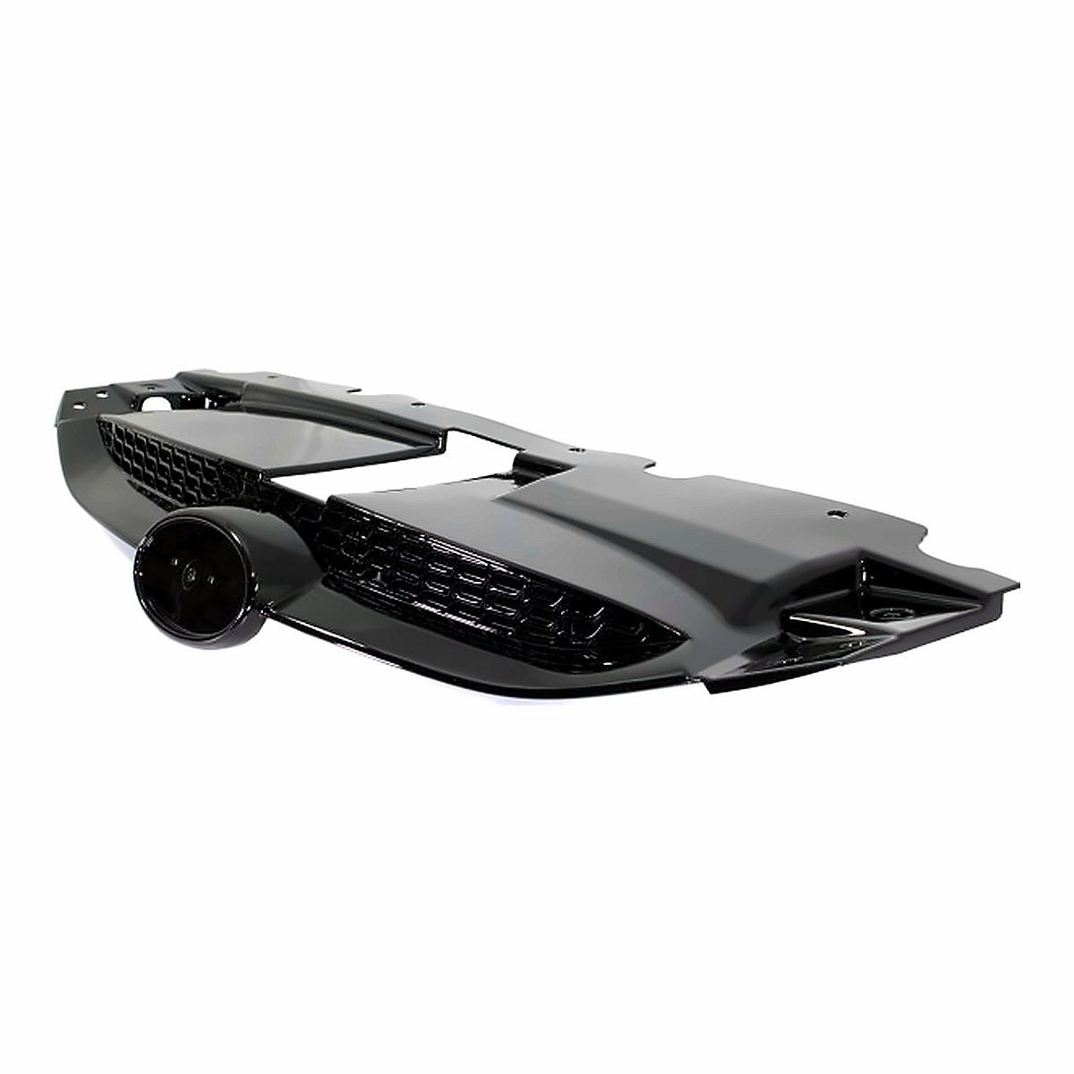 2010-2015 Hyundai Tucson Grille Upper Cover Black Ltd – Side View (HY1200157)