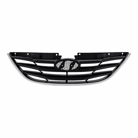 2011-2013 Hyundai Sonata Grille Matte Black With Chrome Mldg Exclude Hyb – HY1200162