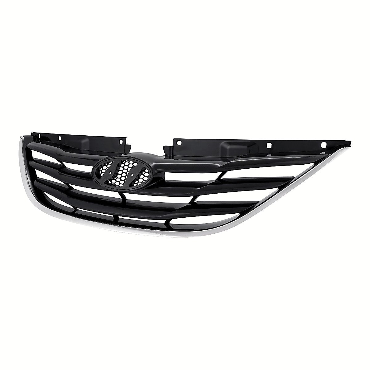 2011-2013 Hyundai Sonata Grille Matte Black With Chrome Mldg Exclude Hyb – HY1200162-2