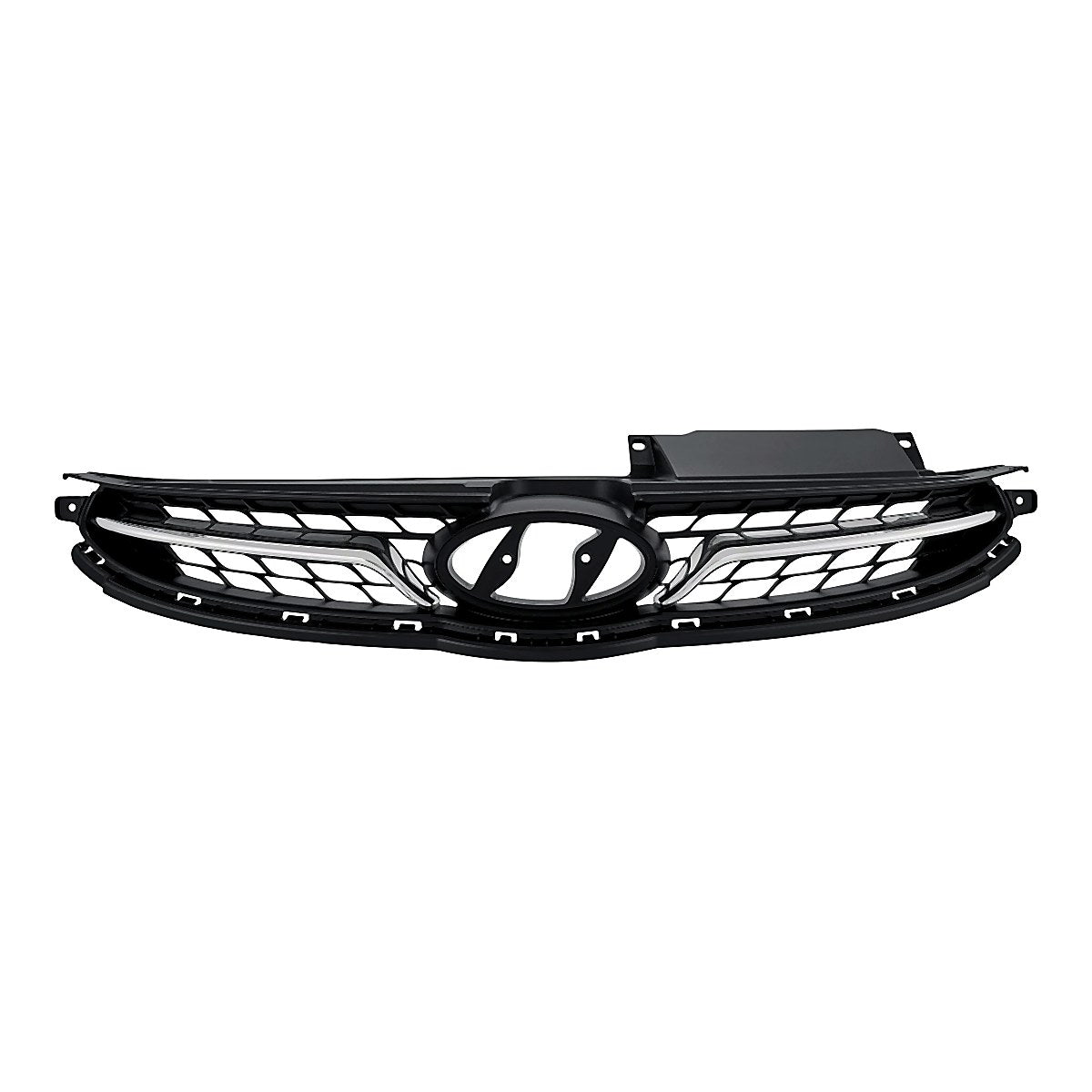 2011-2013 Hyundai Elantra_Sedan Grille Korea Built Matte-Dark Gray With Chrome Mldg Ltd Model – HY1200165