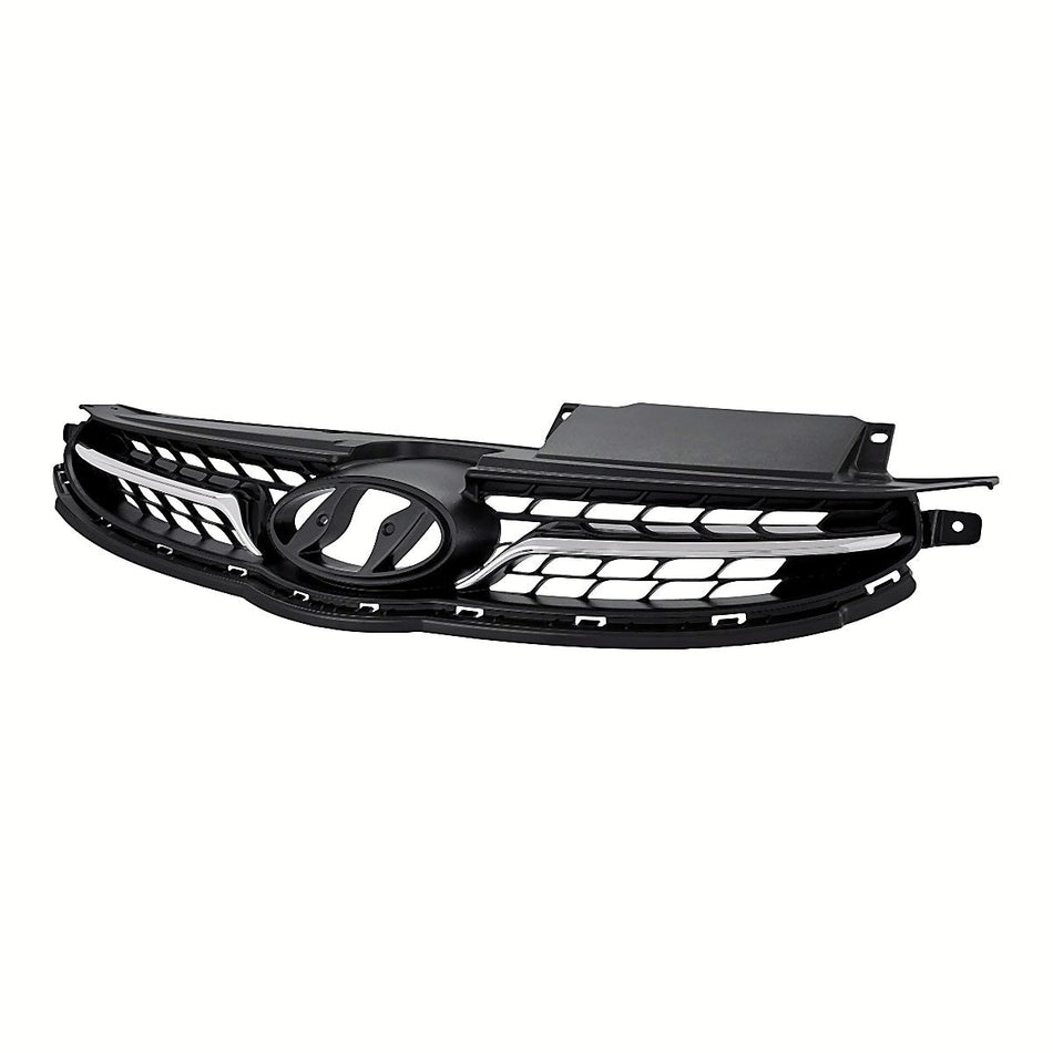 2011-2013 Hyundai Elantra_Sedan Grille Korea Built Matte-Dark Gray With Chrome Mldg Ltd Model – HY1200165-2