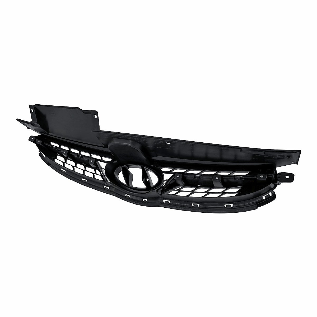 2011-2013 Hyundai Elantra_Sedan Grille Korea Built Matte-Dark Gray With Chrome Mldg Ltd Model – HY1200165-3
