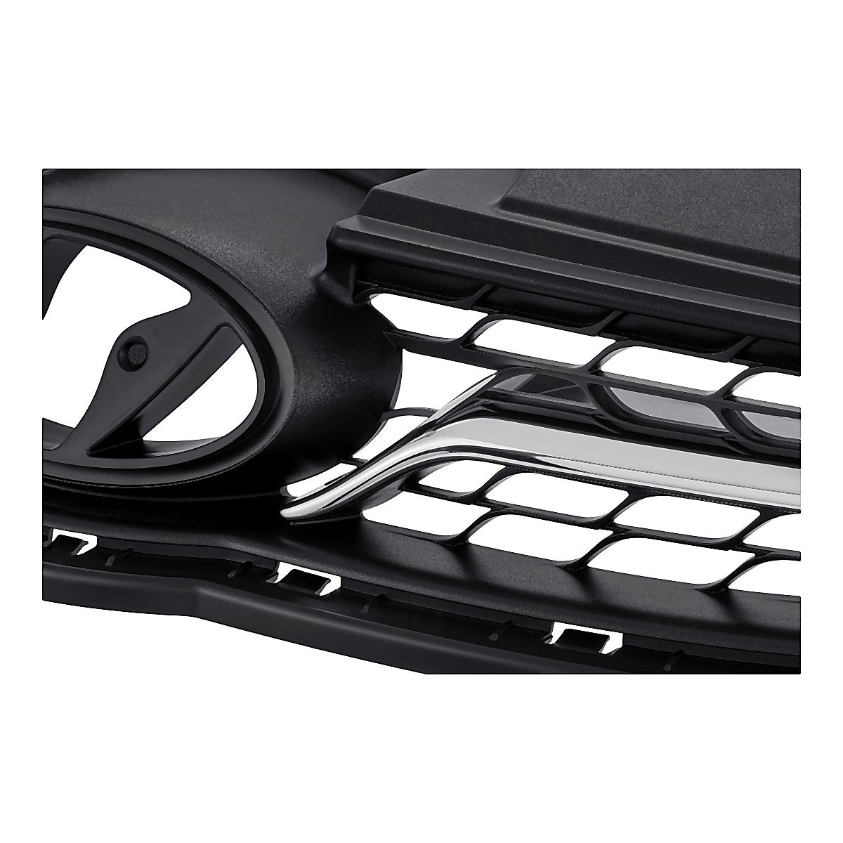 2011-2013 Hyundai Elantra_Sedan Grille Korea Built Matte-Dark Gray With Chrome Mldg Ltd Model – HY1200165-4