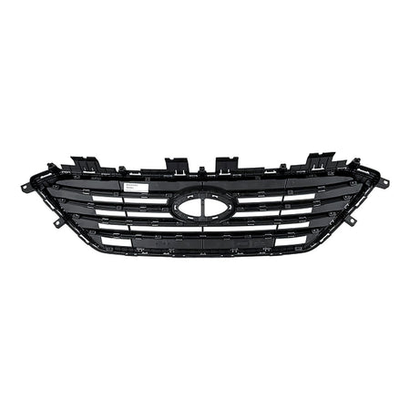2015-2017 Hyundai Sonata Grille With Chrome Frontame 4 Bars Ptd Silver Gray Without Sport Pkg/Auto Cruise – Back View (HY1200174)