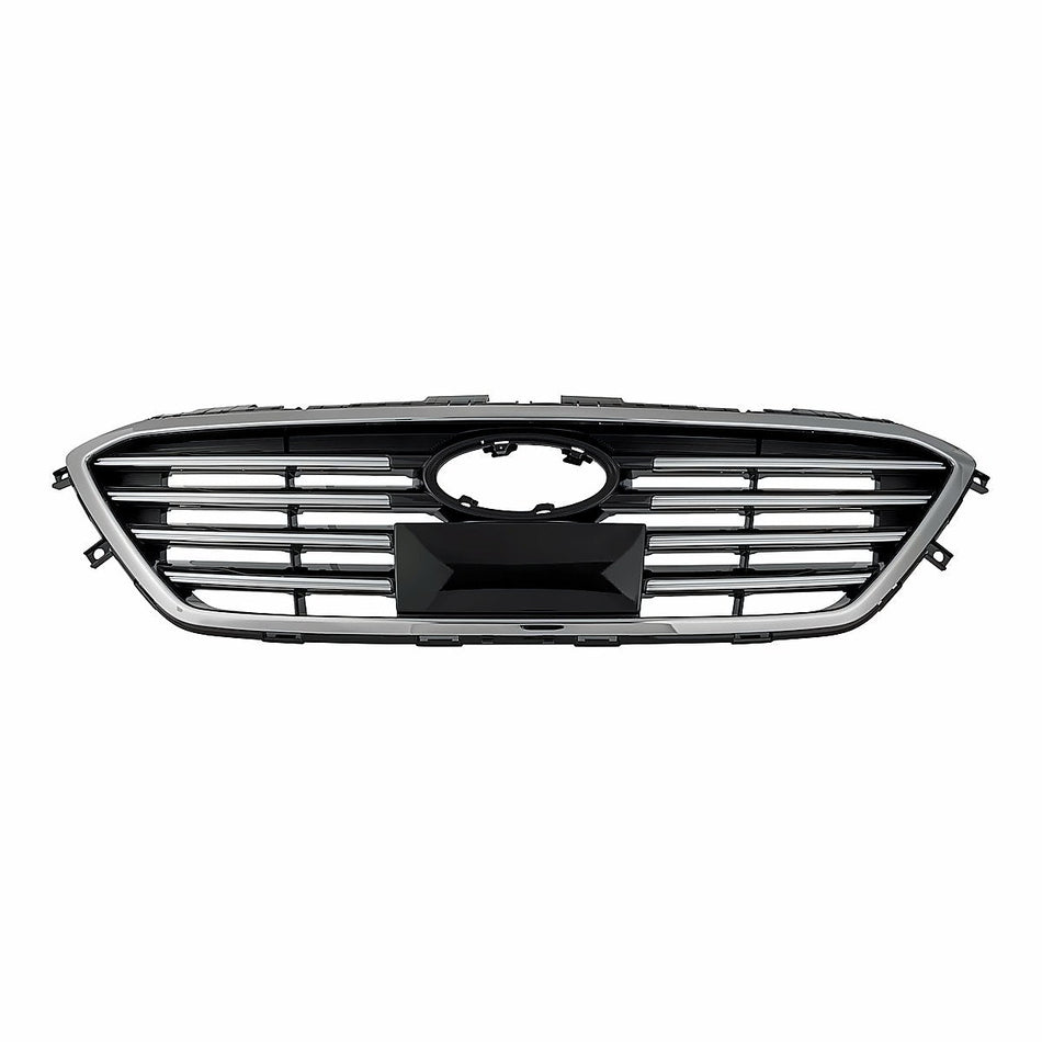 2015-2017 Hyundai Sonata Grille Chrome With Auto Cruise Without Sport Pkg – Front View (HY1200175)