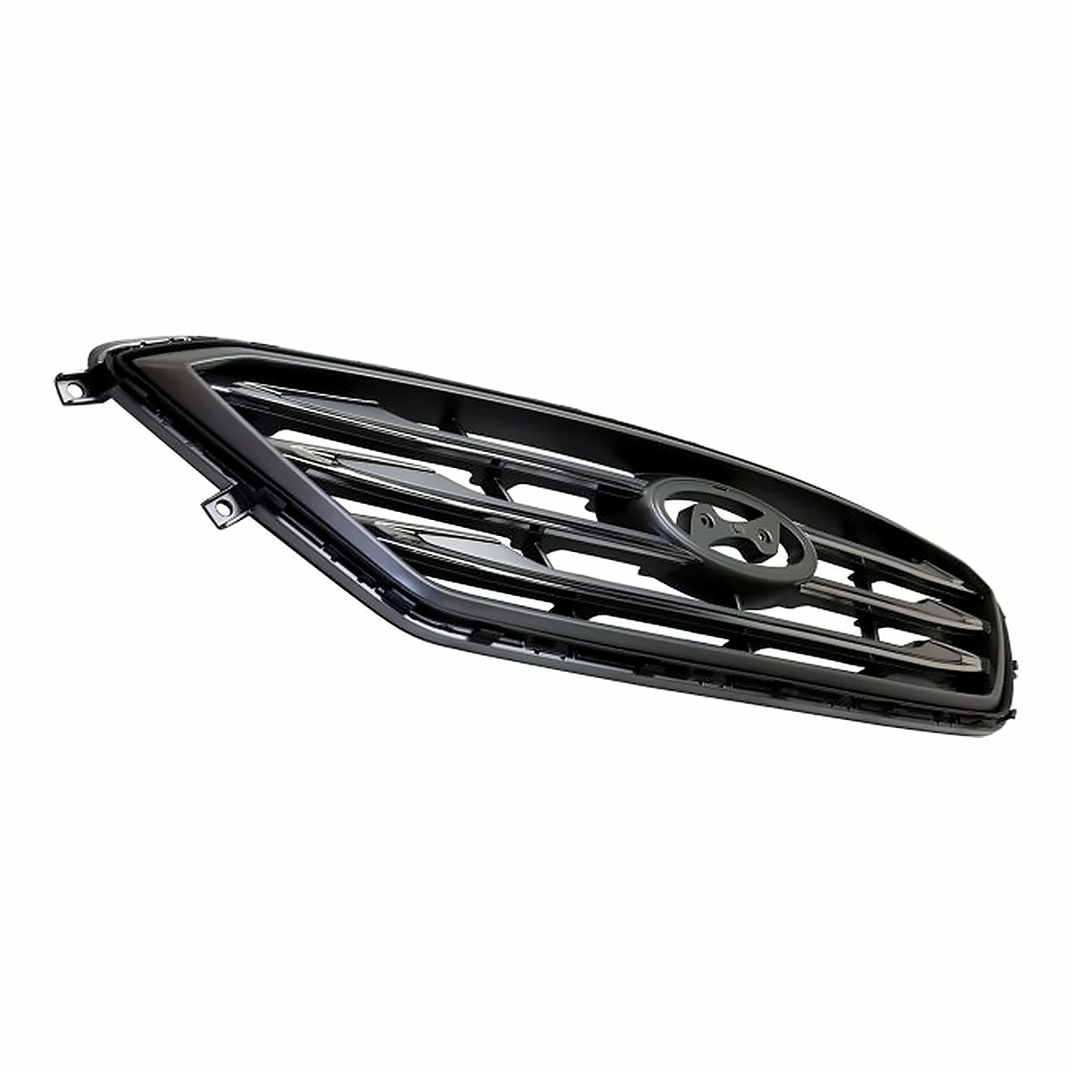 2015-2017 Hyundai Sonata Grille With Chrome/Black Molding 3 Bars Without Auto Cruise Ptd Silver Gray Sport – Side View (HY1200182)
