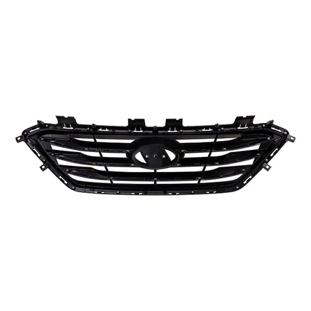 2015-2017 Hyundai Sonata Grille With Chrome/Black Molding 3 Bars Without Auto Cruise Ptd Silver Gray Sport – Back View (HY1200182)