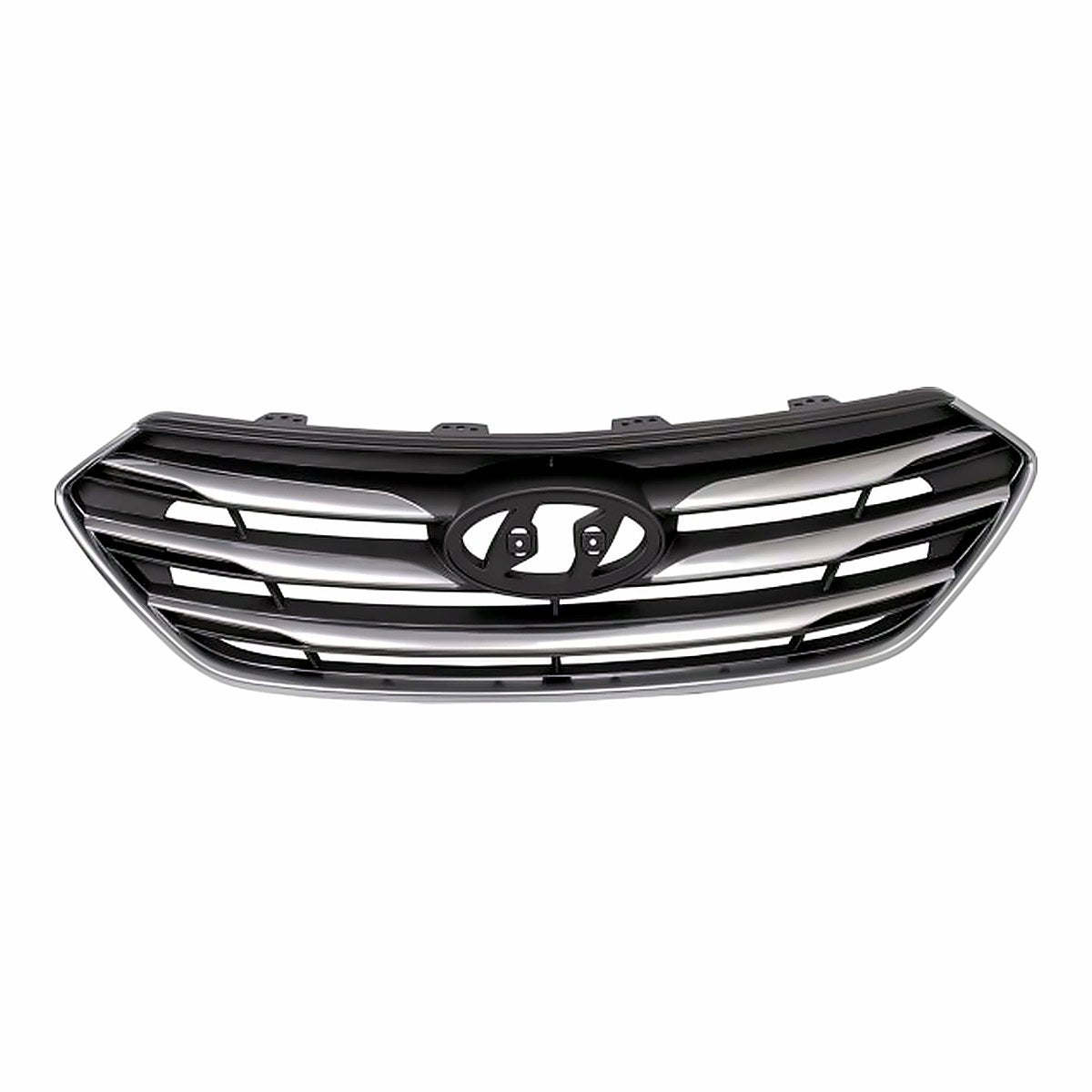 2017-2018 Hyundai Santa_Fe_Sport Grille Silver With Chrome Moulding Without Camera Sport – Front View (HY1200201)
