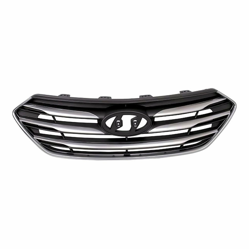 2017-2018 Hyundai Santa_Fe_Sport Grille Silver With Chrome Moulding Without Camera Sport – Front View (HY1200201)