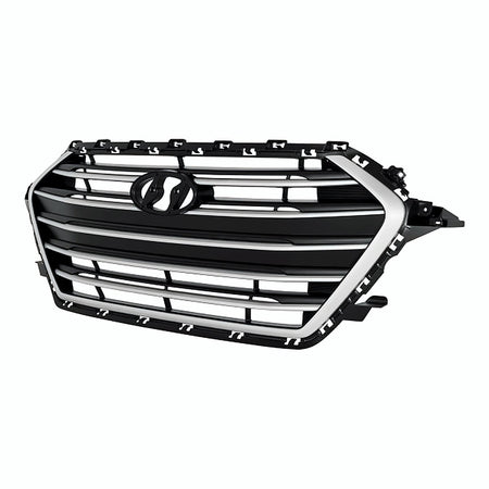 2017-2018 Hyundai Elantra_Sedan Grille Primed Silver/Black Without Chrome 1.4/2.0L Korea Built – Side View (HY1200203)