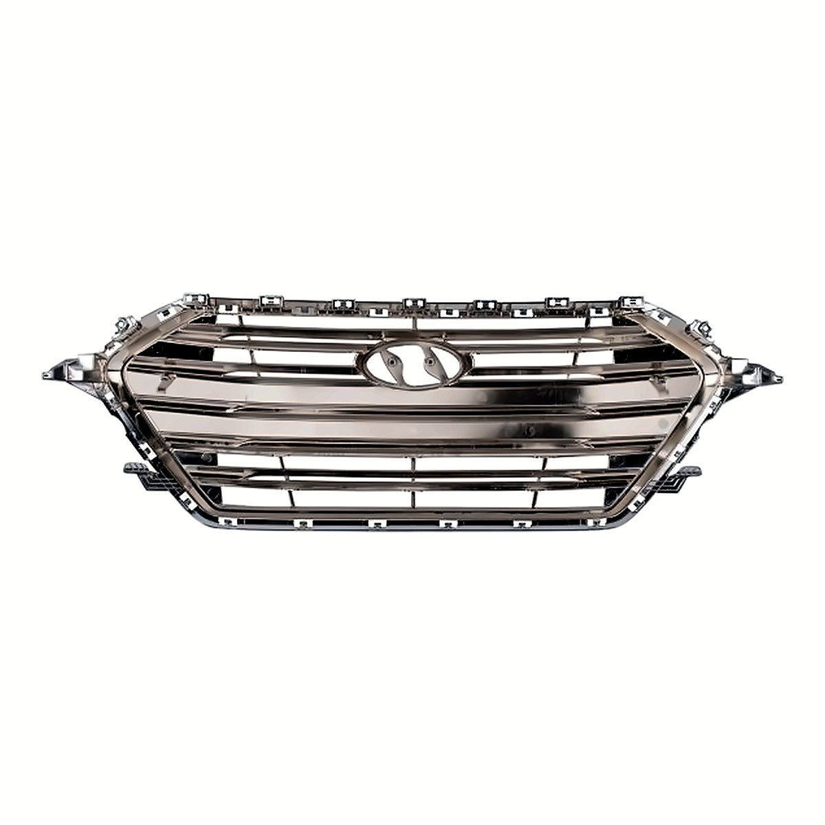 2017-2018 Hyundai Elantra_Sedan Grille Black With Silver Bars/Silver Frontame Usa Built – Back View (HY1200204)