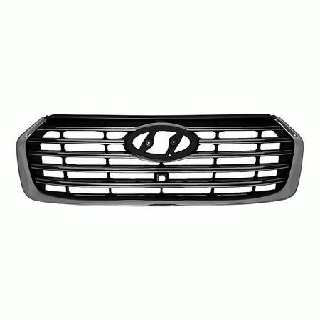 2017-2018 Hyundai Santa_Fe Grille Black With Silver Surearound With 5Chrome Bars With Camera Exclude Sport Model – Front View (HY1200205)