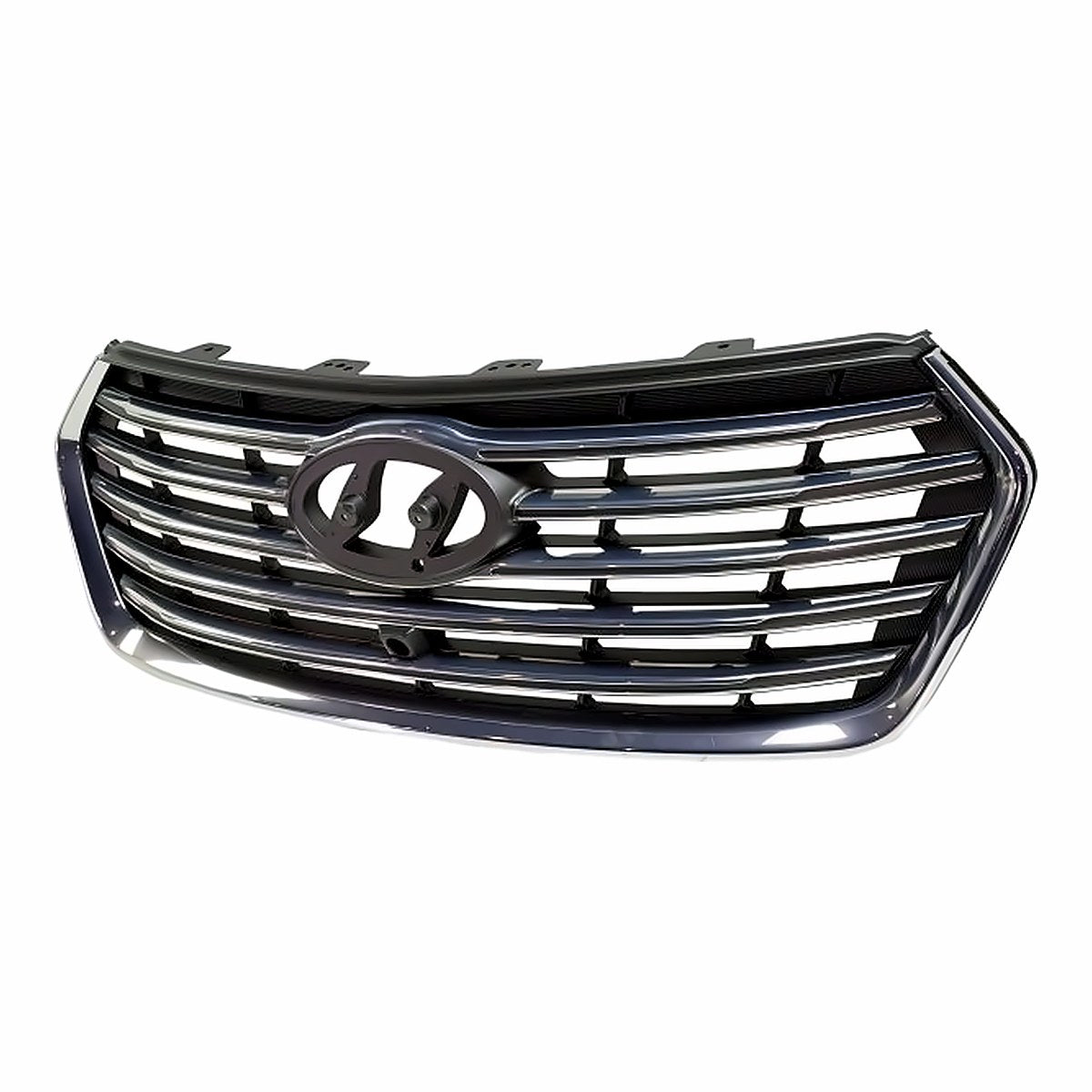 2017-2018 Hyundai Santa_Fe Grille Black With Silver Surearound With 5Chrome Bars With Camera Exclude Sport Model – Side View (HY1200205)