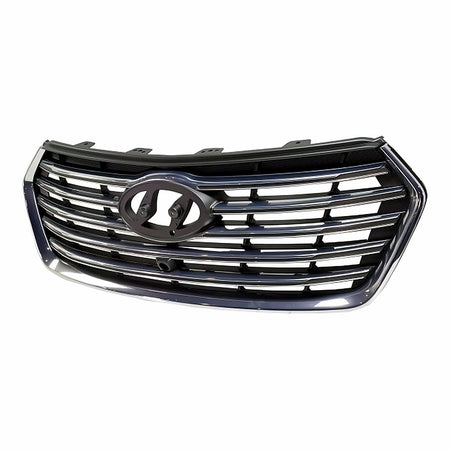 2017-2018 Hyundai Santa_Fe Grille Black With Silver Surearound With 5Chrome Bars With Camera Exclude Sport Model – Side View (HY1200205)