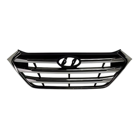 2017-2018 Hyundai Tucson Grille With Silver Bars With Chrome Frontame – Front View (HY1200209)
