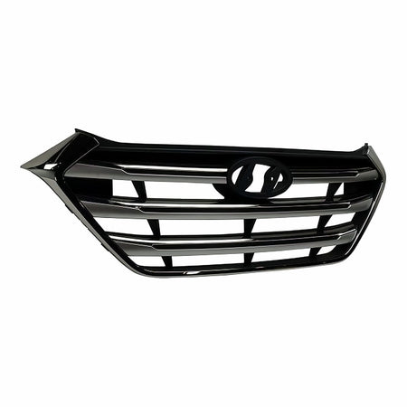 2017-2018 Hyundai Tucson Grille With Silver Bars With Chrome Frontame – Side View (HY1200209)