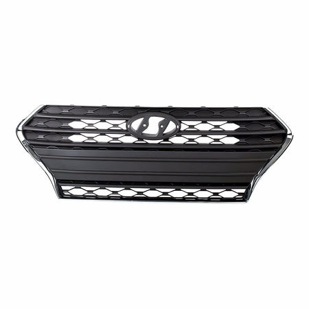 2018-2022 Hyundai Accent_Sedan Grille Chrome Frontame With Black Bars Use Without Auto-Brake – Front View (HY1200214)