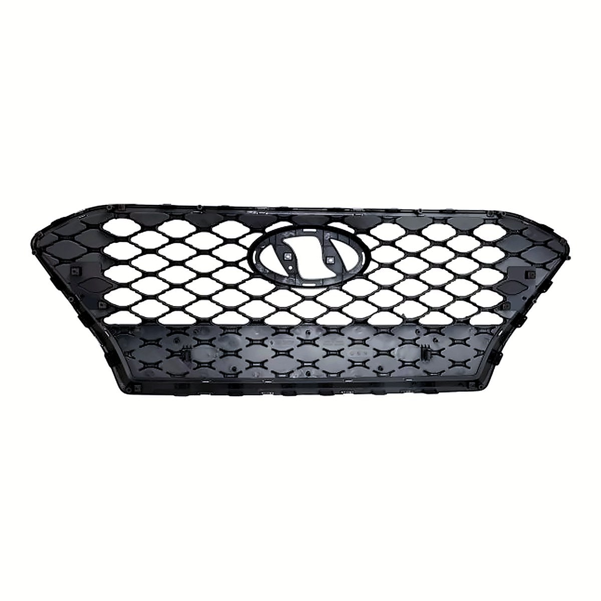 2018-2021 Hyundai Kona Grille Silver Gray With Smoke Chrome Frontame – Back View (HY1200219)