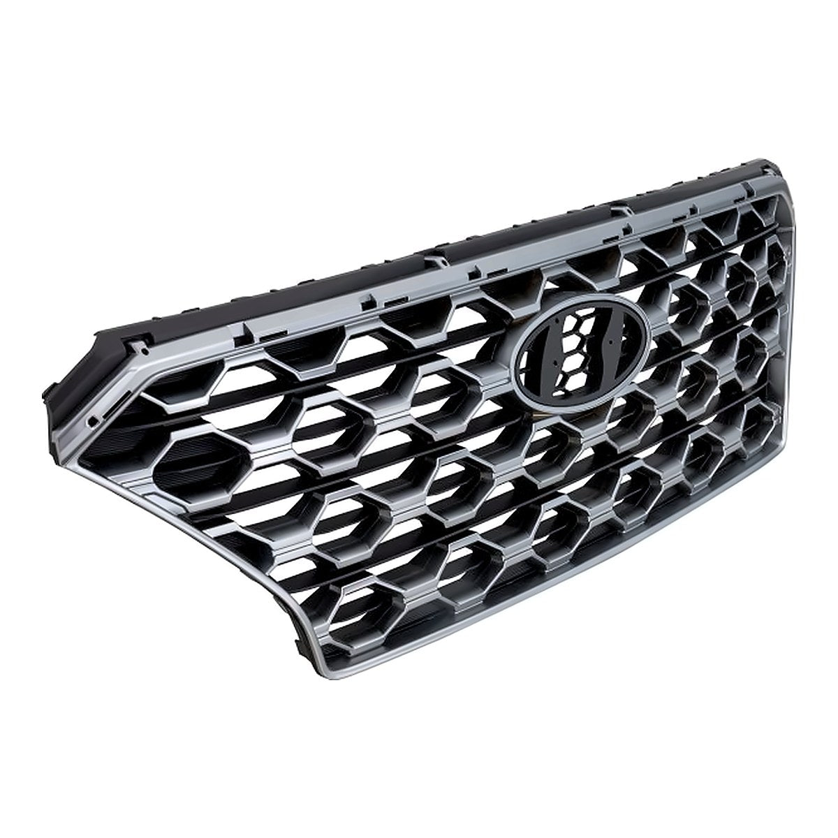 2019-2020 Hyundai Santa_Fe Grille Gray/Satin Chrome Without Camera Hole – Side View (HY1200220)