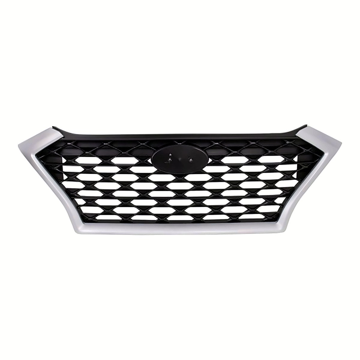 2019-2021 Hyundai Tucson Grille Ptd Black With Silver Frontame Without Camera – Front View (HY1200225)