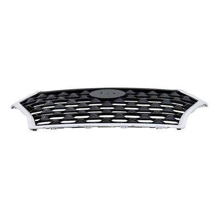 2019-2021 Hyundai Tucson Grille Ptd Black With Silver Frontame Without Camera – Side View (HY1200225)