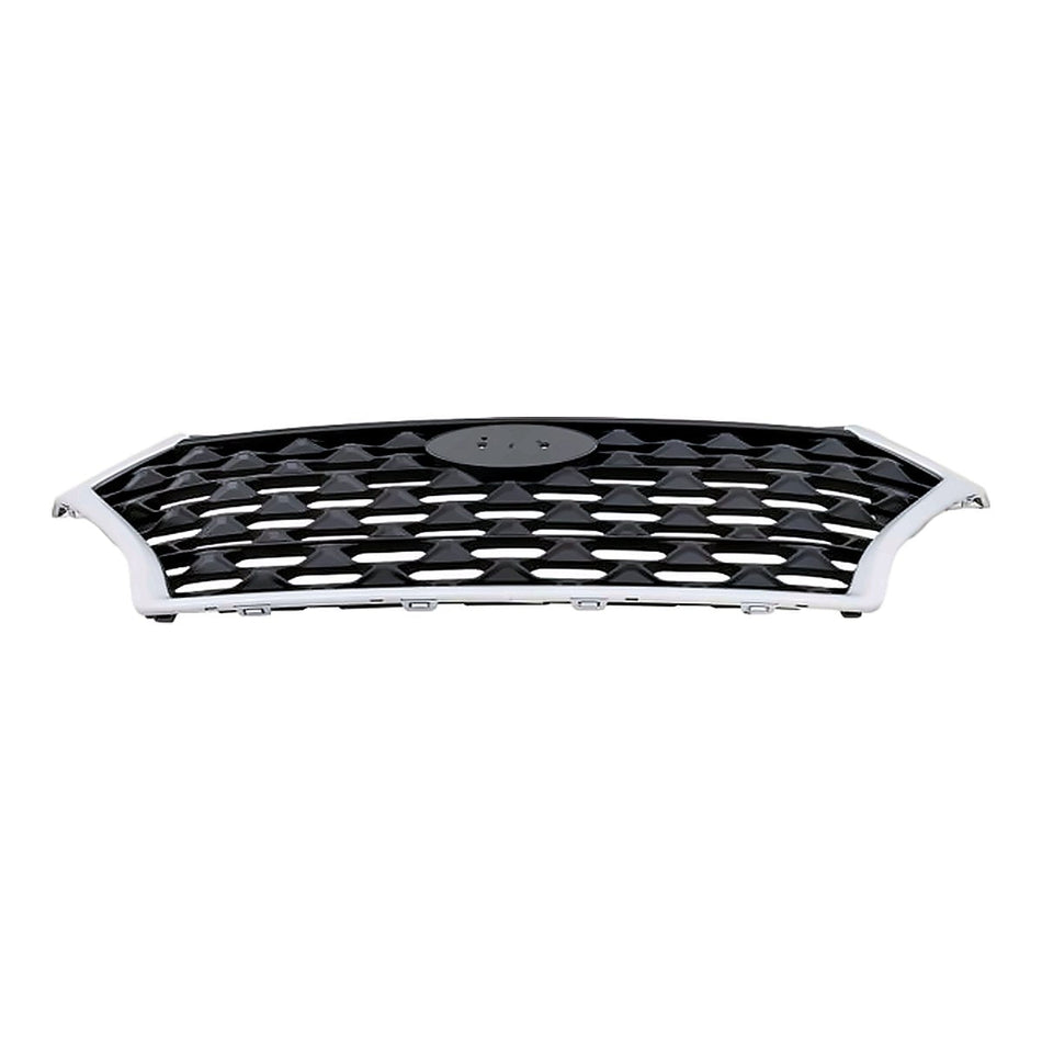 2019-2021 Hyundai Tucson Grille Ptd Black With Silver Frontame Without Camera – Side View (HY1200225)